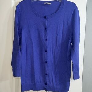 Talbots cardigan. Color: Blue/Periwinkle. Size small.